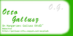 otto gallusz business card